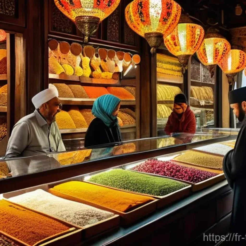 튀르키예에서의 가족을 위한 활동 - **Istanbul Grand Bazaar Family Adventure:**
    "A vibrant, bustling scene inside Istanbul's Grand B...