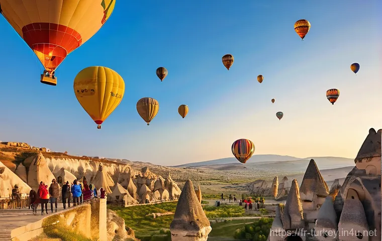 튀르키예 경제와 주요 산업군 - **Prompt: Majestic Cappadocia Sunrise - A blend of historical wonder and modern tourism.**
    A bre...