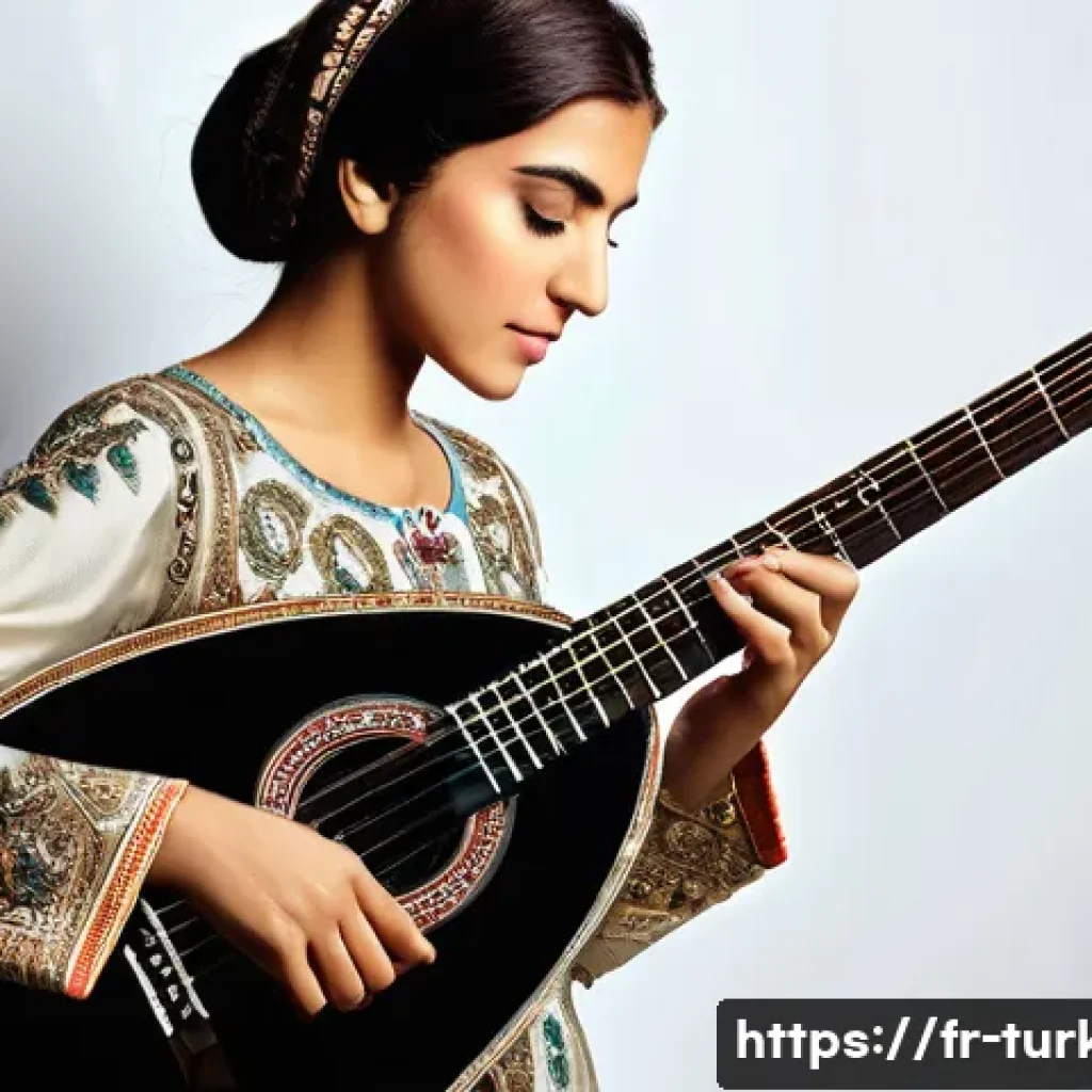 튀르키예의 대중가요와 음악 산업 - **Prompt 1: Fusion of Ottoman Heritage and Modern Sound**
    "A talented Turkish female musician, i...