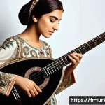 Home 21 튀르키예의 대중가요와 음악 산업 - **Prompt 1: Fusion of Ottoman Heritage and Modern Sound**
"A talented Turkish female musician, i...