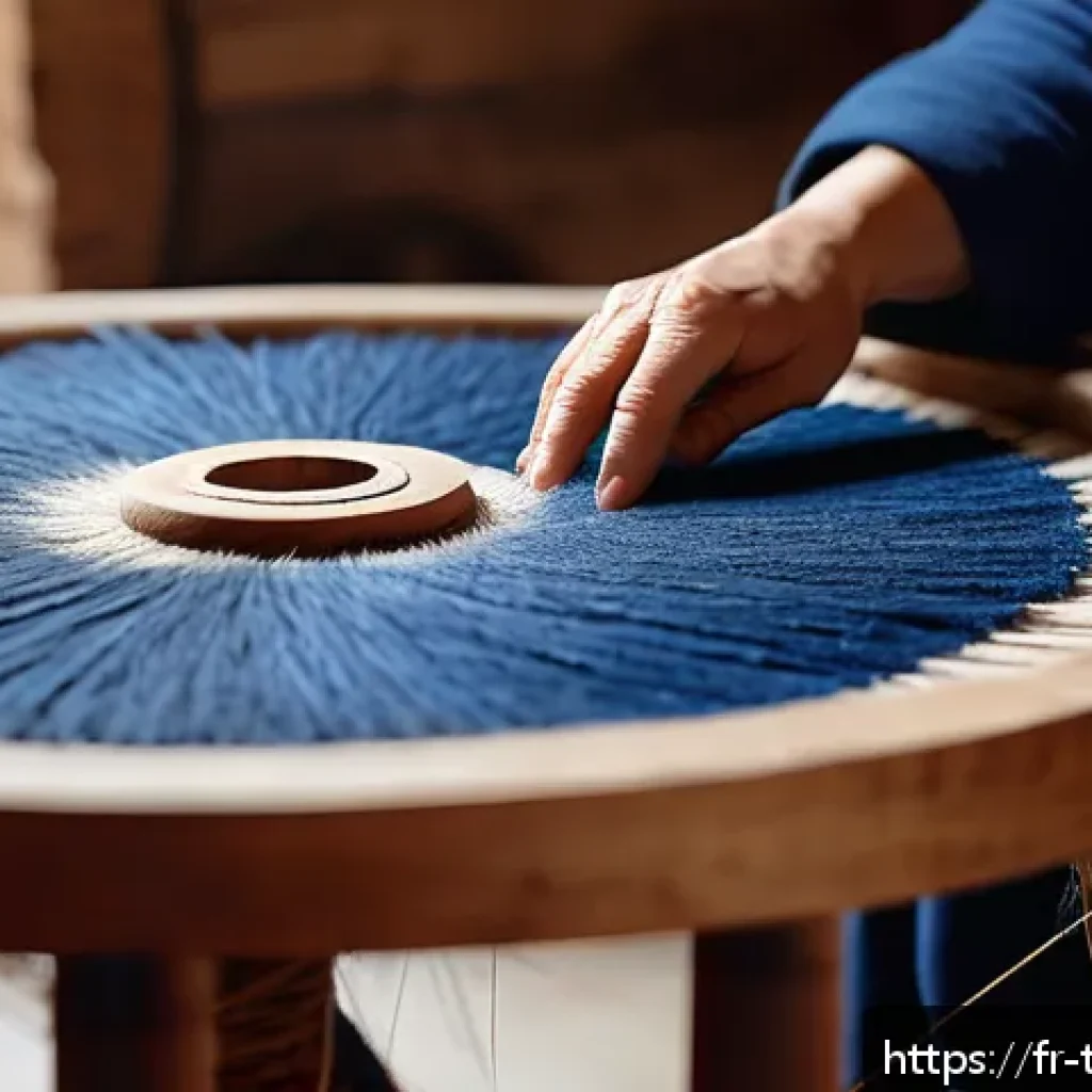 튀르키예의 공예 및 직조 마스터 - A traditional Turkish weaving workshop scene, featuring artisans meticulously hand-spinning lamb's w...