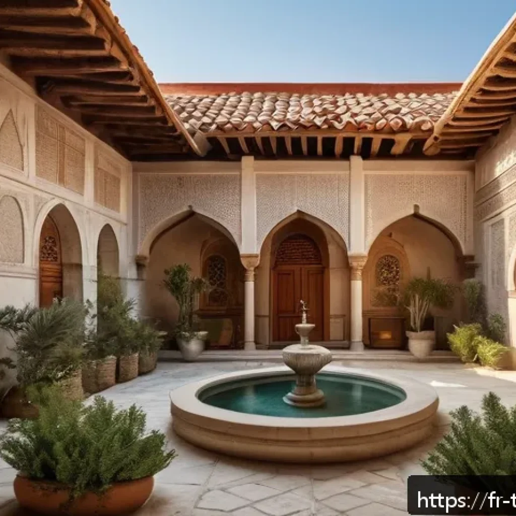 튀르키예의 전통 가옥 구조 - A traditional Ottoman house exterior showcasing natural materials like intricately carved wooden bea...