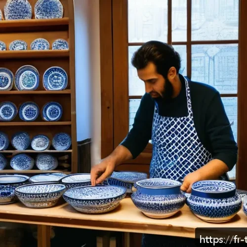 튀르키예에서의 창의적 워크숍 참여 - A vibrant artisan workshop set in a charming Istanbul neighborhood, featuring skilled craftspeople d...